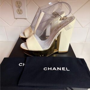 Chanel Chrome Wedges